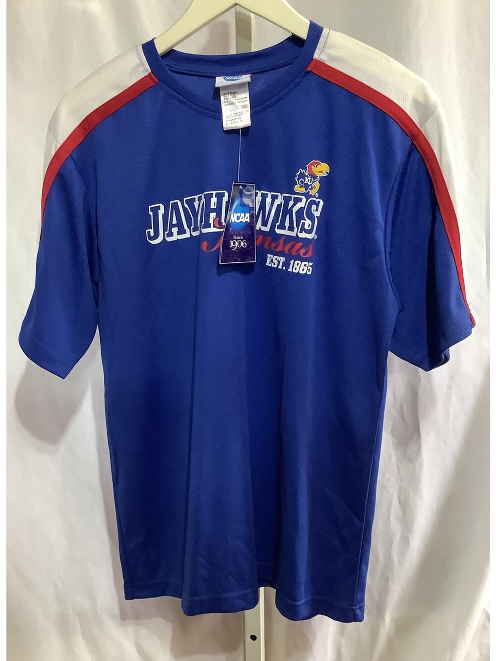 NCAA Kansas Jayhawks Blue Youth T Shirt Brand New With Tags Size XX Large 18